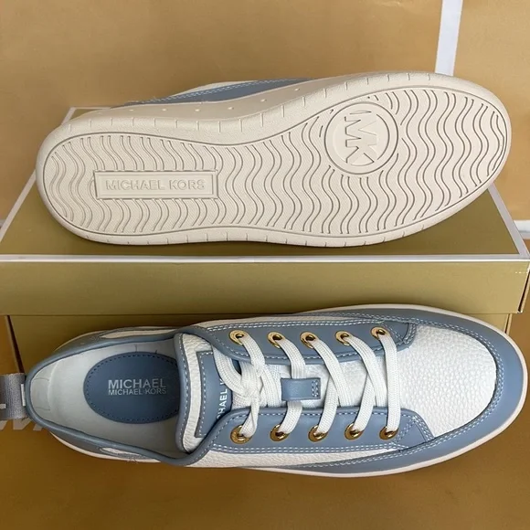 MICHAEL KORS SHEA LACE UP
FAUX LEATHER
49F3SHFS1L
PALE BLUE 
NEW - Picture 13 of 16